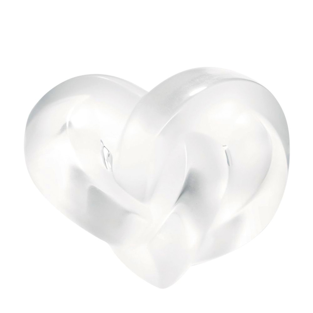 Lalique love knot is made of clear crystal (14cm x 6.5 cm) New in original box
